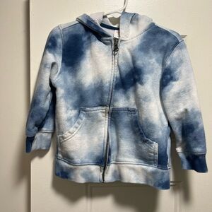 Gymboree Blue and White Tie-Dye Hoodie